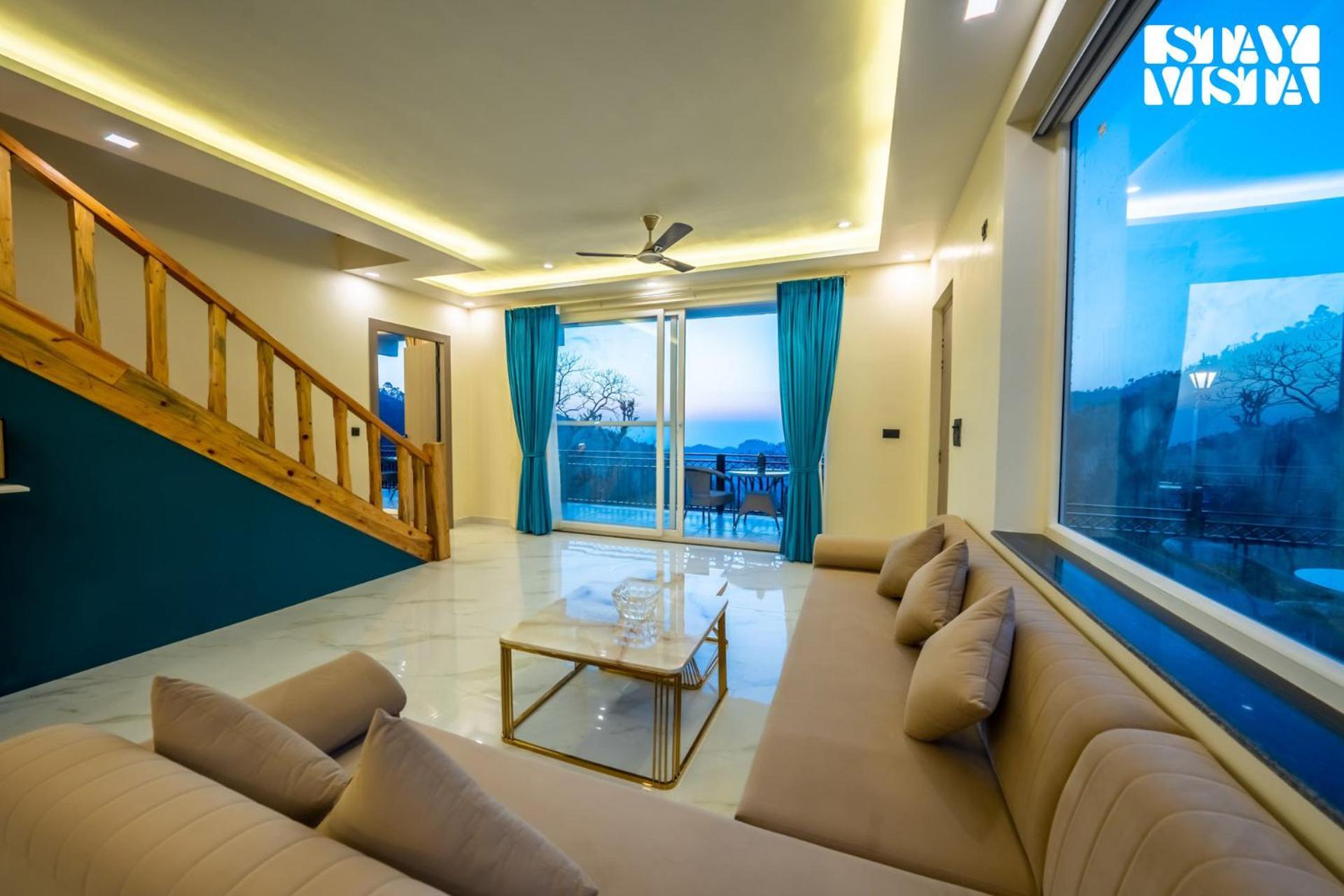 Stayvista At Sunset Springs With Pool & Views Nainital Exterior foto